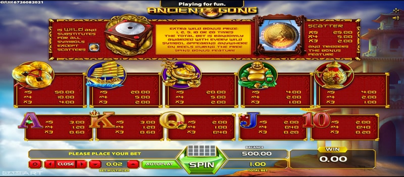 ancient gong jackpot