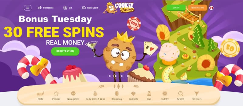 tisdag cookie casino bonus